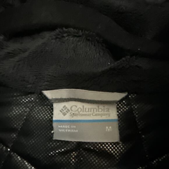 Columbia Omni Heat Coat Parka Womens Medium Black Puffer Full Zip Quilted Hood - Picture 4 of 6